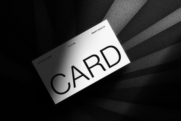 Business Card Mockup on Dark Background