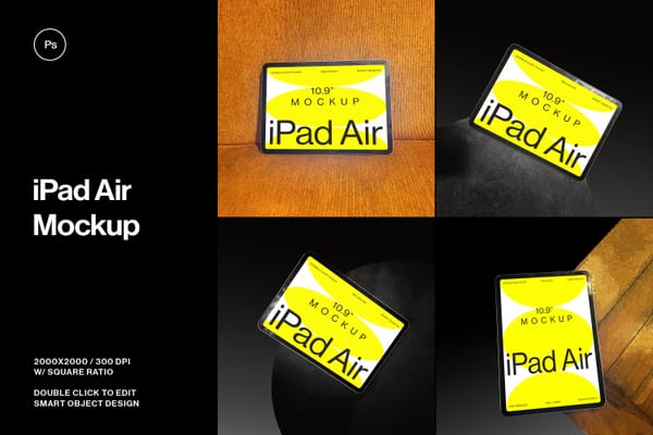 Minimalist iPad Air Mockup Pack