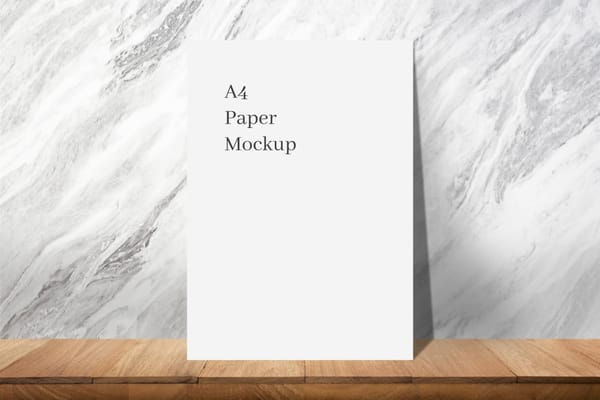 A4 Paper Mockup