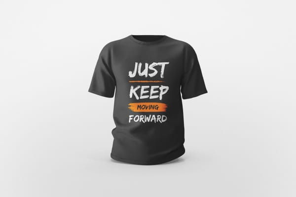 Front Side of Black T-Shirt Mockup