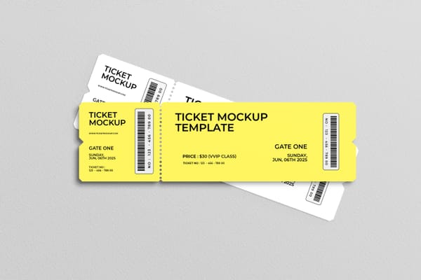 Minimal Ticket Mockup