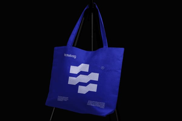 Totebag Mockup on Dark Background