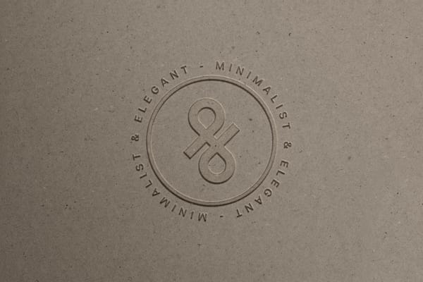 Geometric Emblem Debossed Logo Mockup