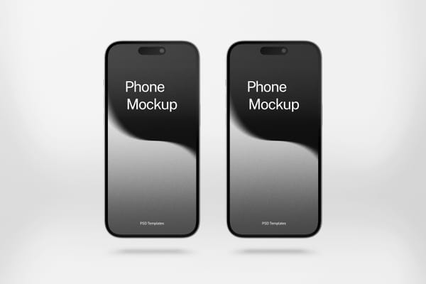 Dual Phone Mockup Front Side