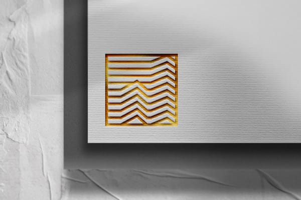 Logo Mockup on Textured Decorative Plaster Wall