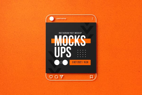Orange Elegant Instagram Post Mockups