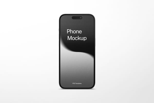 Phone Mockup On White Background