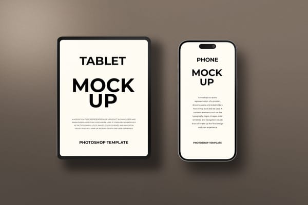 iPad Pro & iPhone 15 with Branding Color