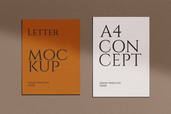 A4 & Letter Poster Paper Mockup