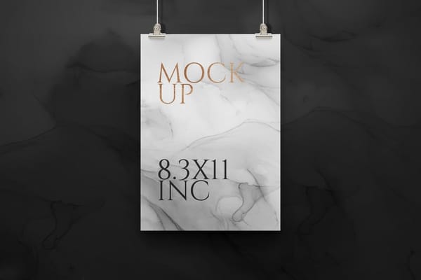 A4 Hanging Poster Mockup