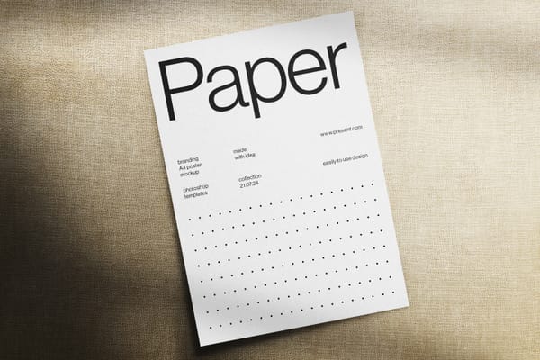 A4 Paper Mockup With Shades of Shadow