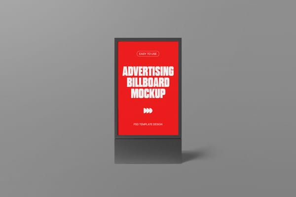 Minimal Advertising Billboard Mockup