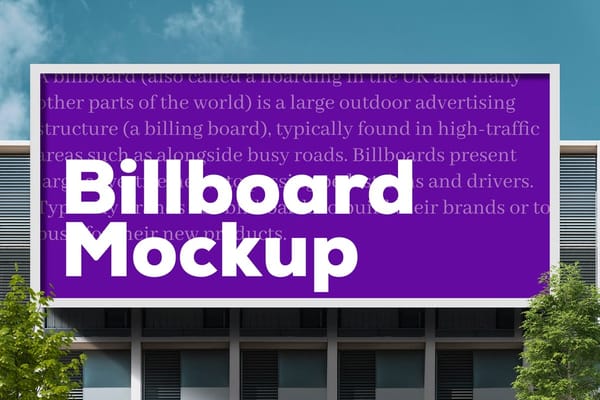 Purple Outdoor Billboard Mockup