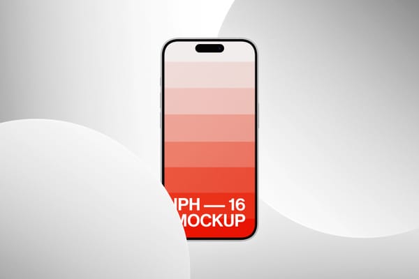 Stand Branding iPhone 16 Mockup
