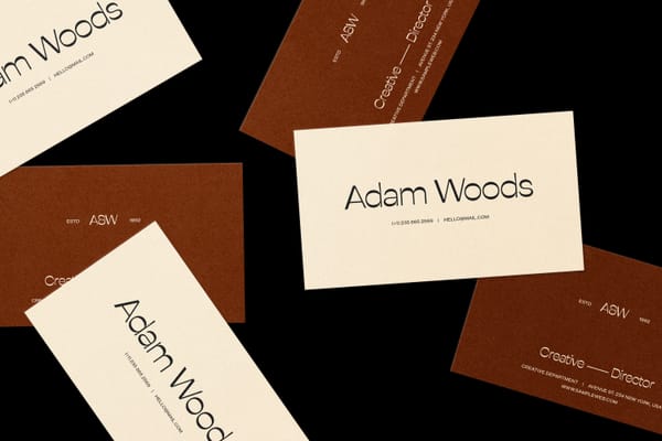 Business Card Mockup with Dark Background
