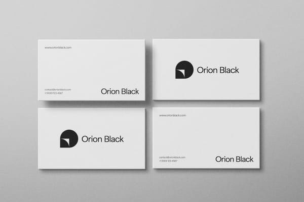 Orion Black Business Card Mockups