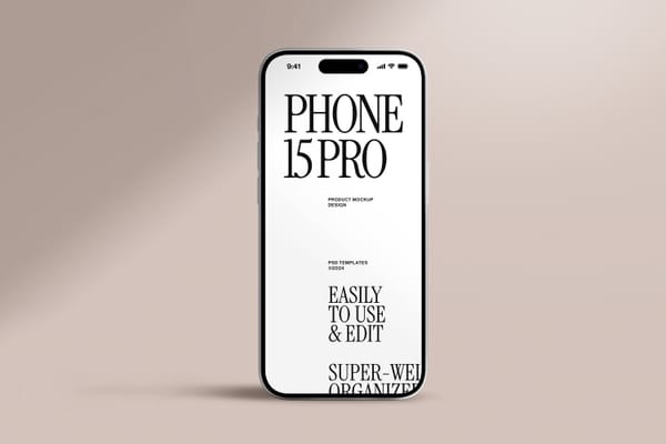 Clean Standing Phone Mockup