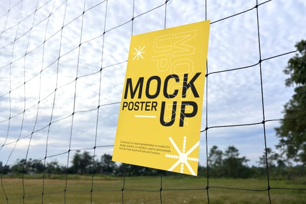 Realistic Outdoor Poster Mockup