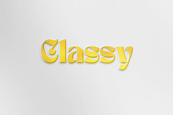 Classy Gold Logo Mockup