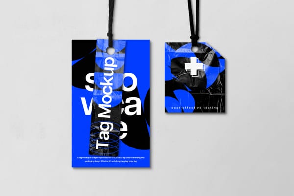 Minimal Clothing Tag Mockup