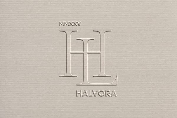 Halvora Debossed Logo Mockup