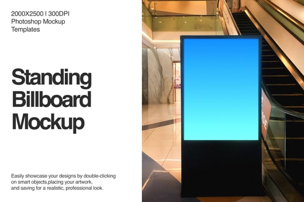 Standing Billboard Mockups