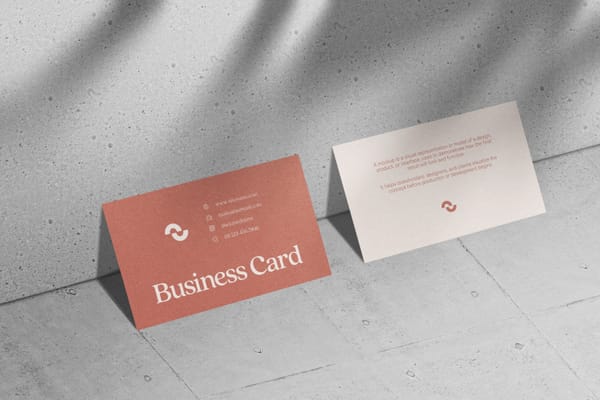 Business Card Mockup on Floor