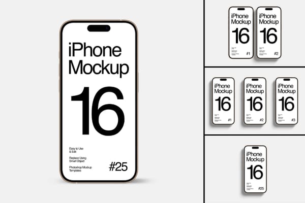 Minimal iPhone 16 Pro Mockup