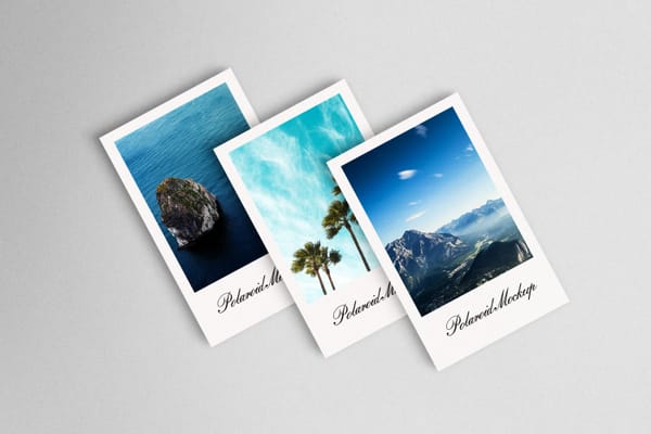 Vertical Polaroid Mockup