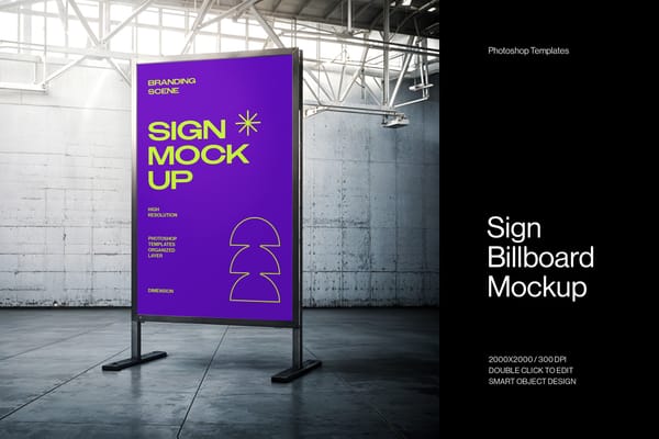 Sign Billboard Mockup
