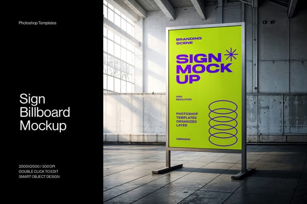Sign Billboard Mockup