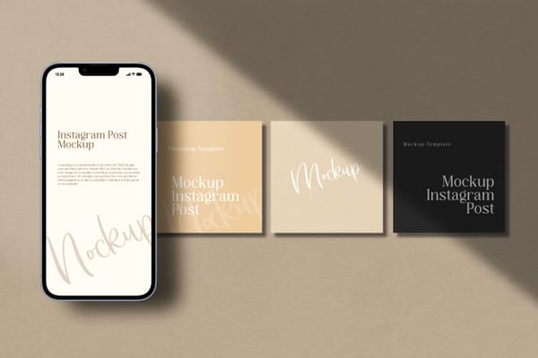 Elegance Mobile Phone and Instagram Post Mockups