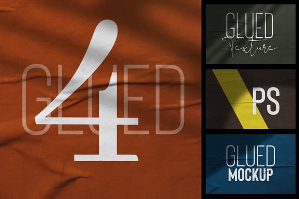 Glued Texture Mockup Set