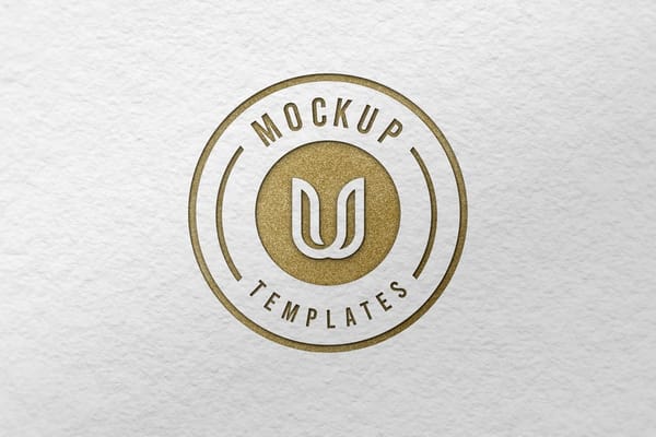 Gold Embossed Stamp Mockup