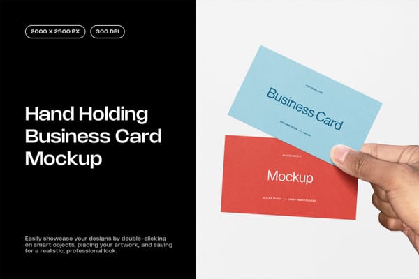 Hand Holding Business Card Mockups