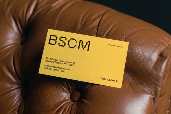 Leather Surface Business Card Mockup