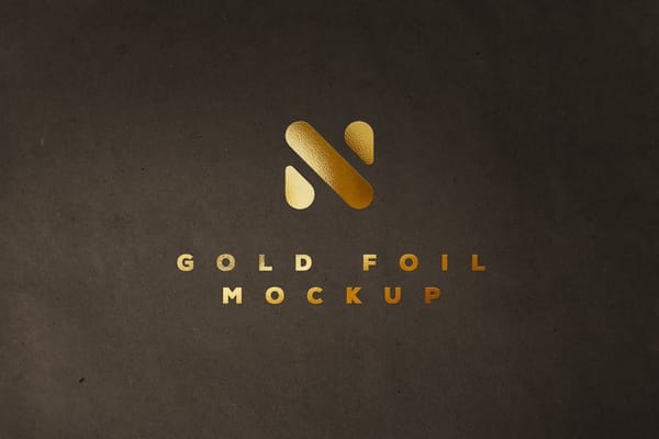 Luxury Gold Foil Logo Mockup