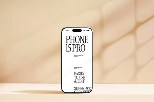 Minimal Standing iPhone Mockup