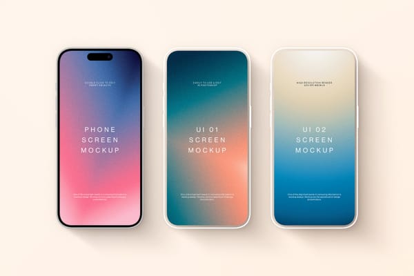 Gradient Phone UI Screen Mockup