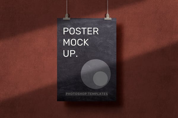 Black Paper Poster Mockup