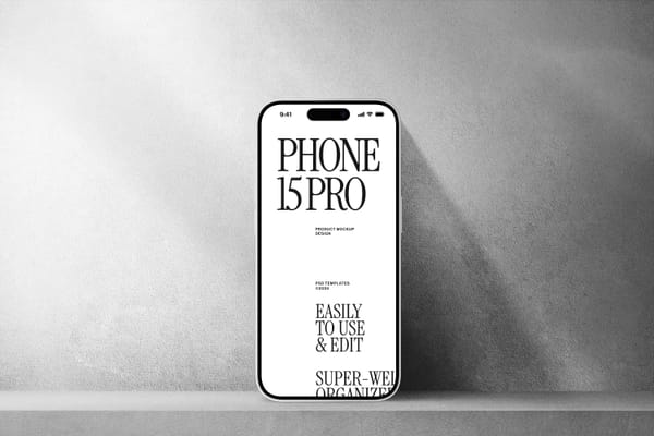 Realistic iPhone Mockup on Wall