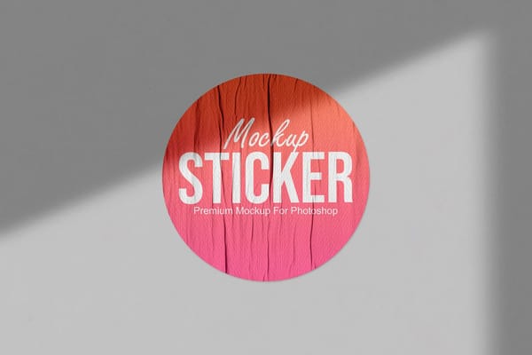 Round Sticker Mockups