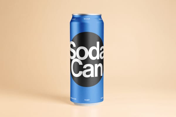 Tall Soda Can Mockup