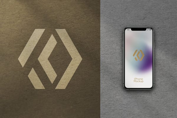 iPhone & Logo Mockup