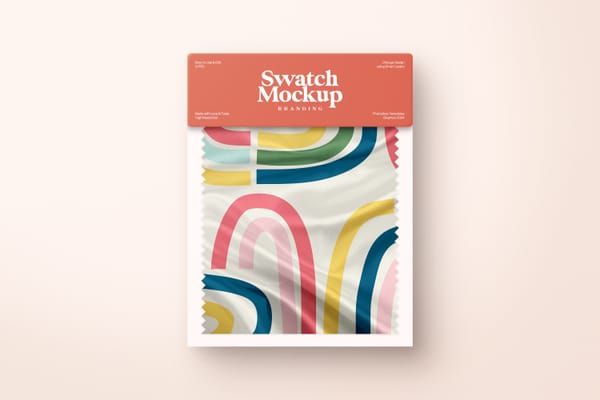 Swatch Mockup On Seashell Background