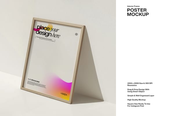 Minimal Interior Frame Poster Mockup