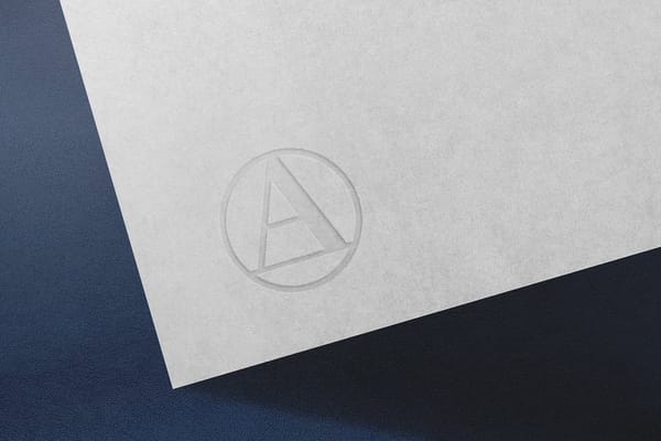 A White Logo Mockup