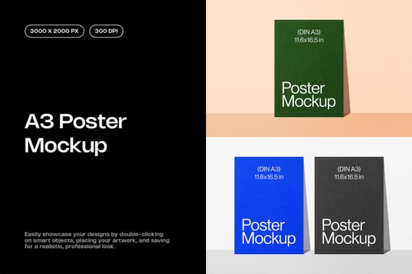 Minimal A3 Poster Mockup