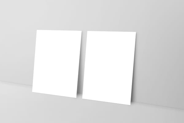 A4 Branding Poster Mockup Leaning