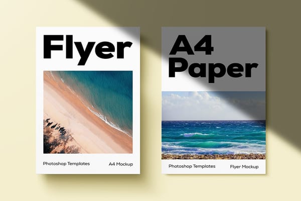 A4 Flyer Paper Mockup